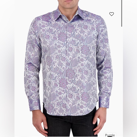 NWT Robert Graham
Floral Brocade Silk-Blend Shirt - Picture 2 of 11